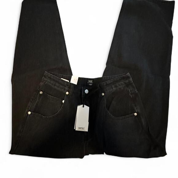 WeSC Jeans, Black, Wide Leg Skater / 90s Style, 32 x 32 NWT - Picture 2 of 4
